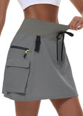 Women's Hiking Cargo Skort High Waisted - Quick Dry with Zipper