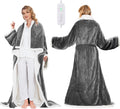 Electric Heated Blanket Wearable Throw with Foot Pockets - Cozy 50in x