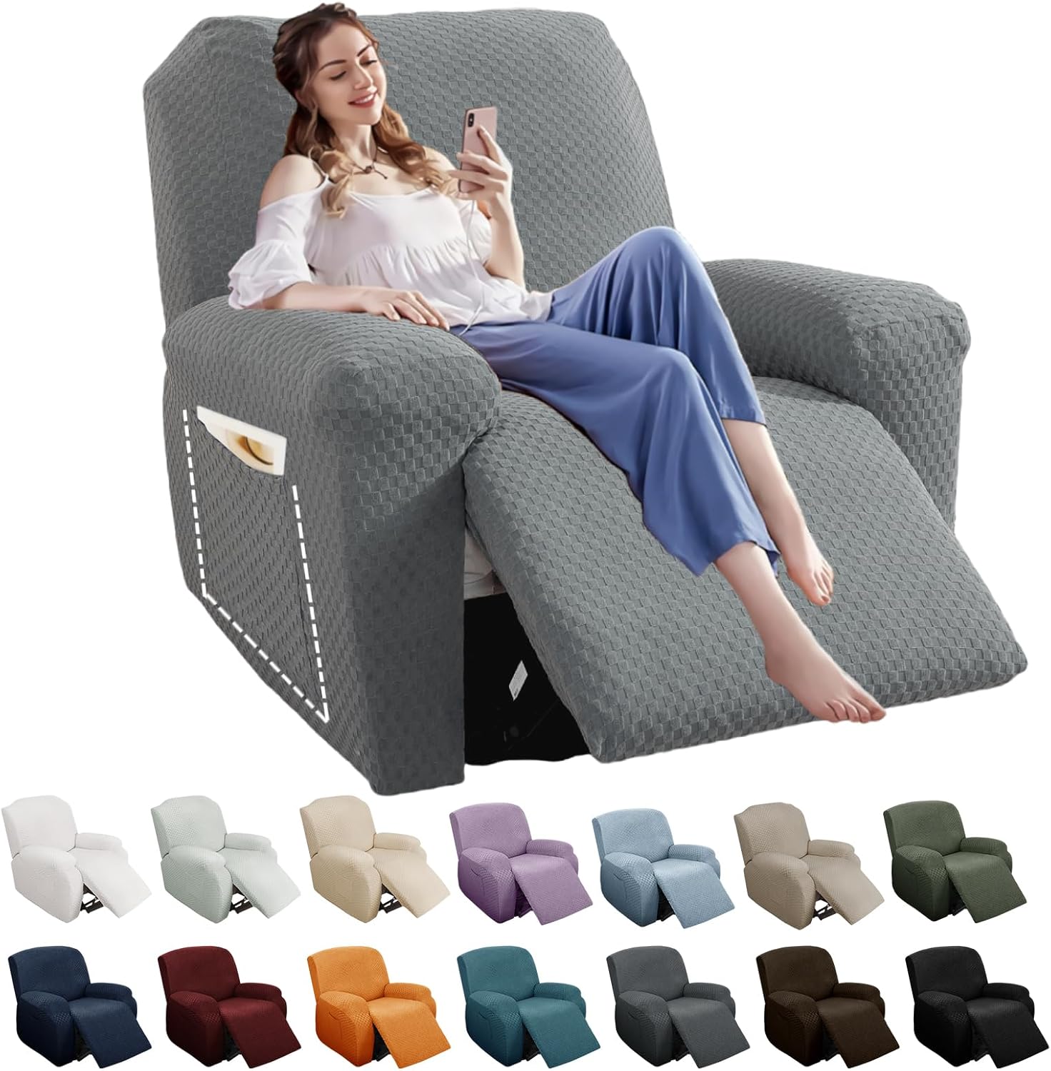 Oversized Stretch Recliner Slipcover for Large Recliners