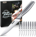 Huusk Serrated Steak Knives Set 4.5in - Precision Cuts for Home
