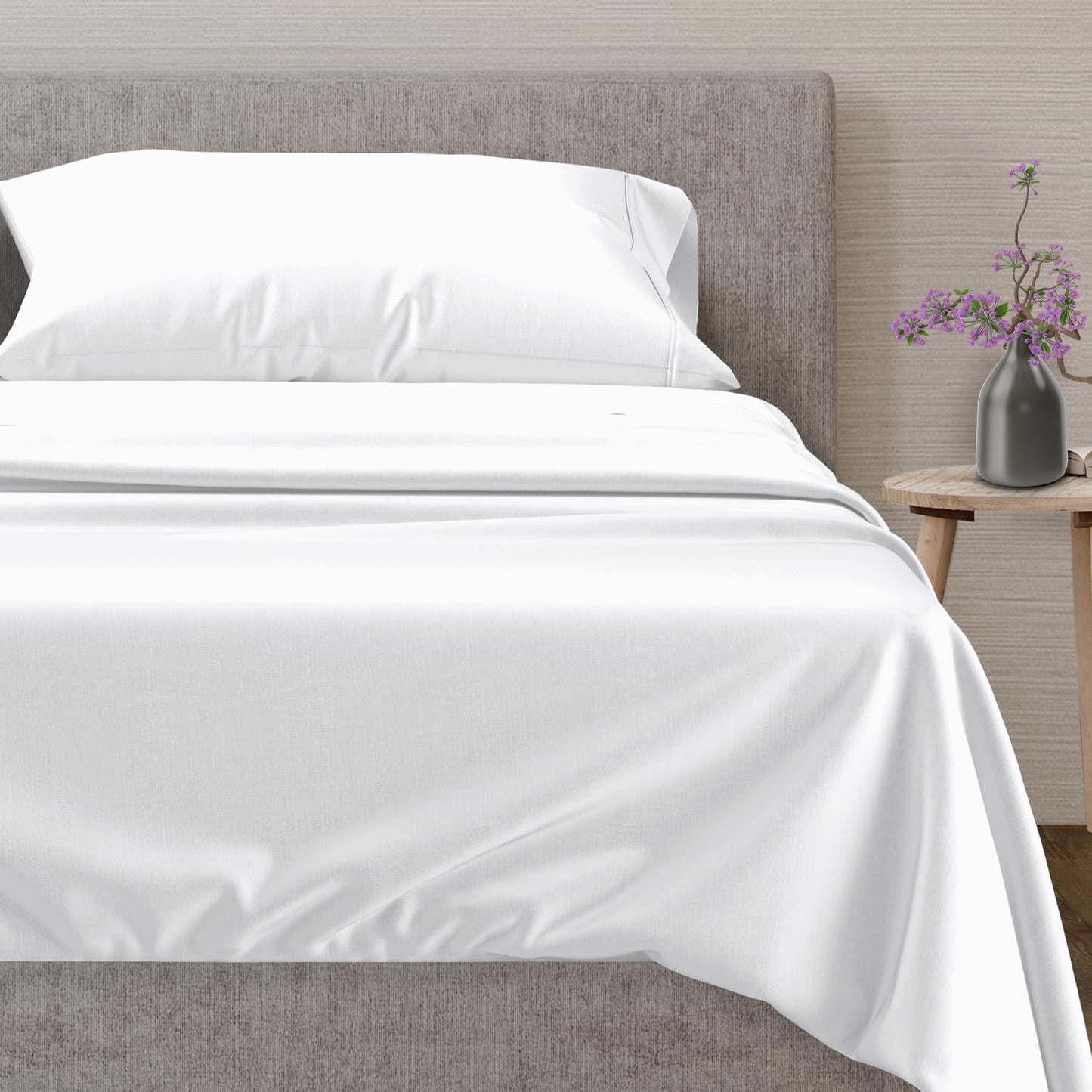 Mayfair Linen 100% Egyptian Cotton Twin Sheet Set for Luxury Sleep
