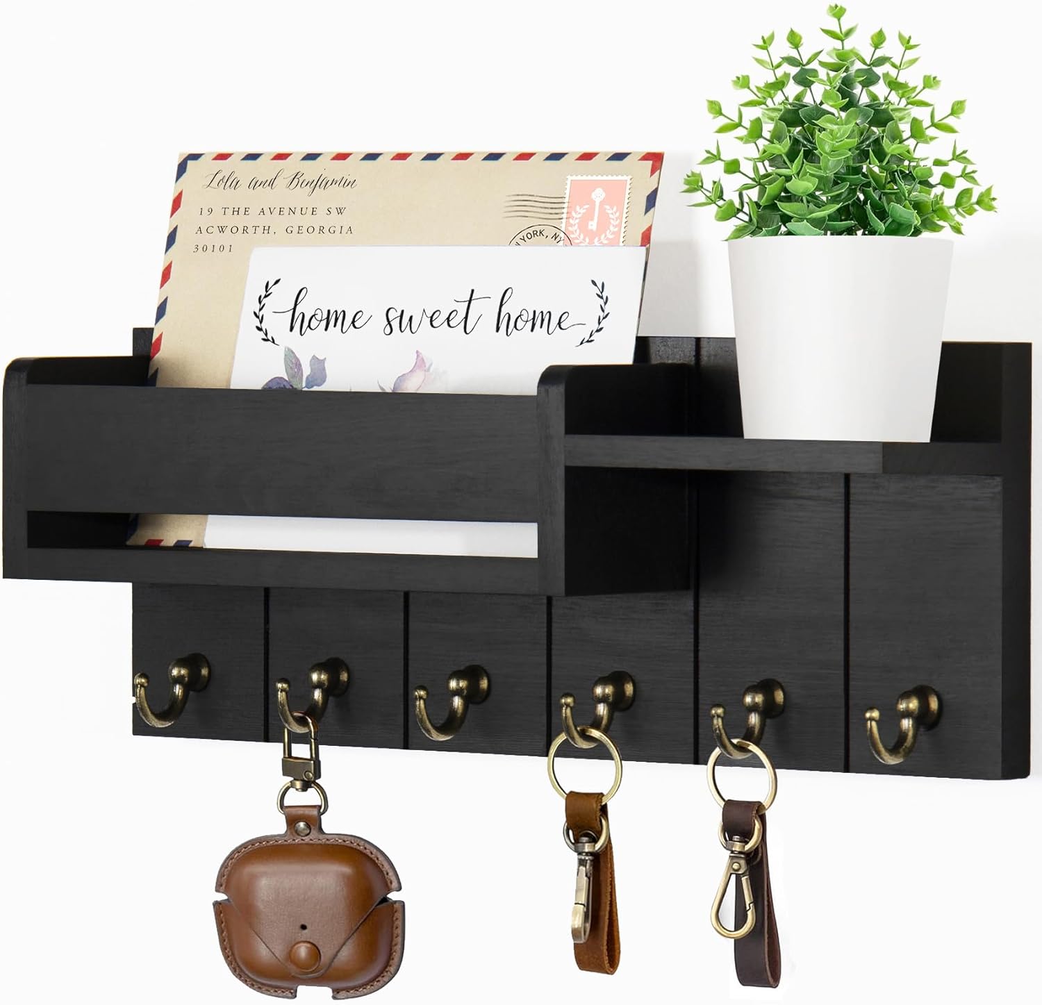 Rustic Key Holder & Mail Organizer by RelaxScene