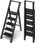5 Step Ladder Lightweight Folding Step Stool with Handgrip