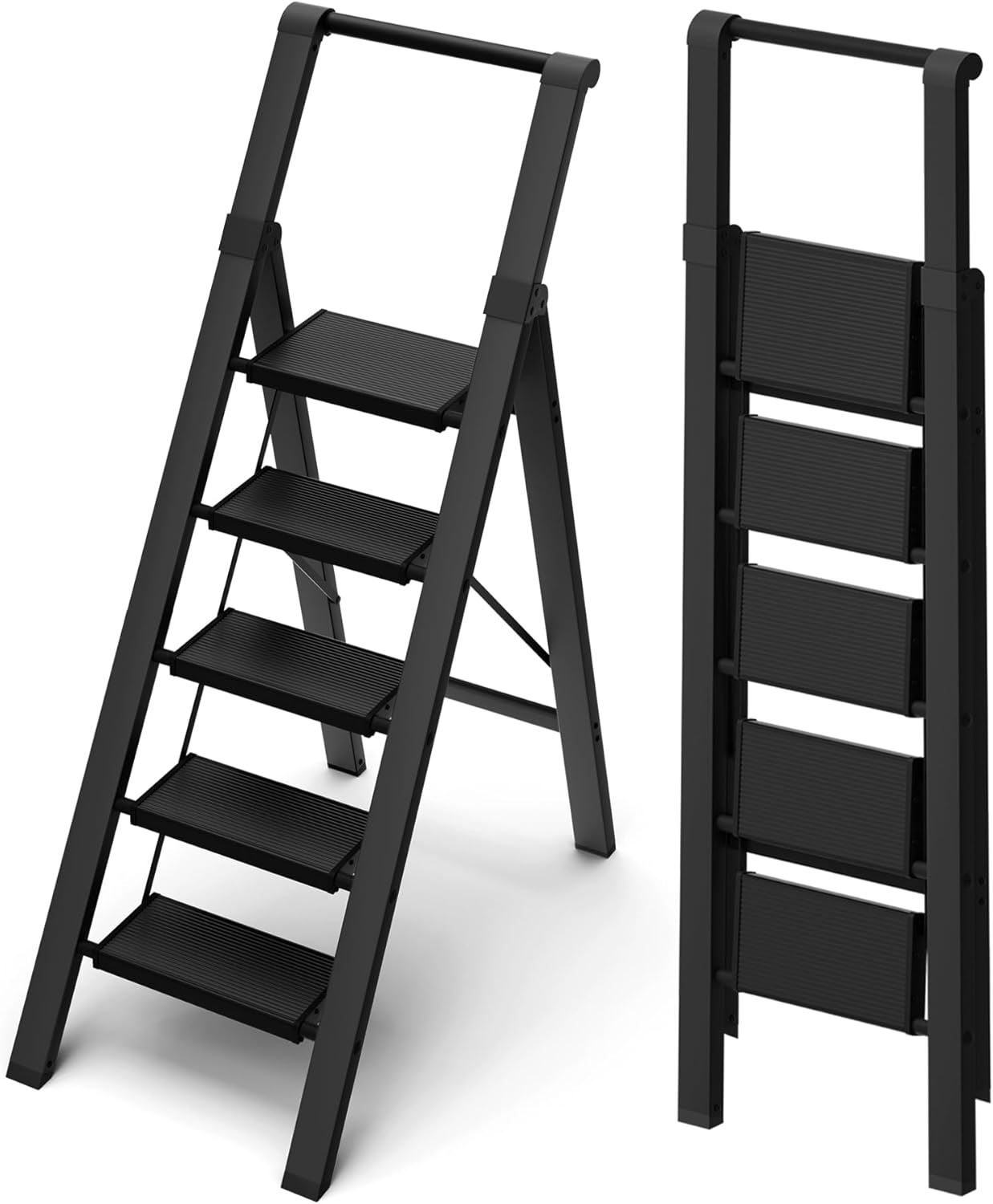 Lightweight Folding Step Ladder with Handgrip for Home Use