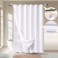 River Dream 3-in-1 Shower Set: Waterproof White Fabric & Clear Liner with Hooks