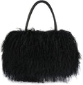 Women Luxury Real Lamb Mongolian Flush Wool Fur Handbag