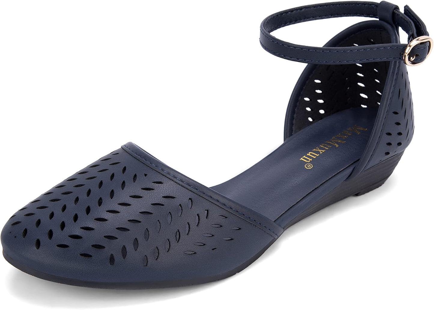 MaxMuxun Womens Roman Ankle Strap Flat Sandals for Summer