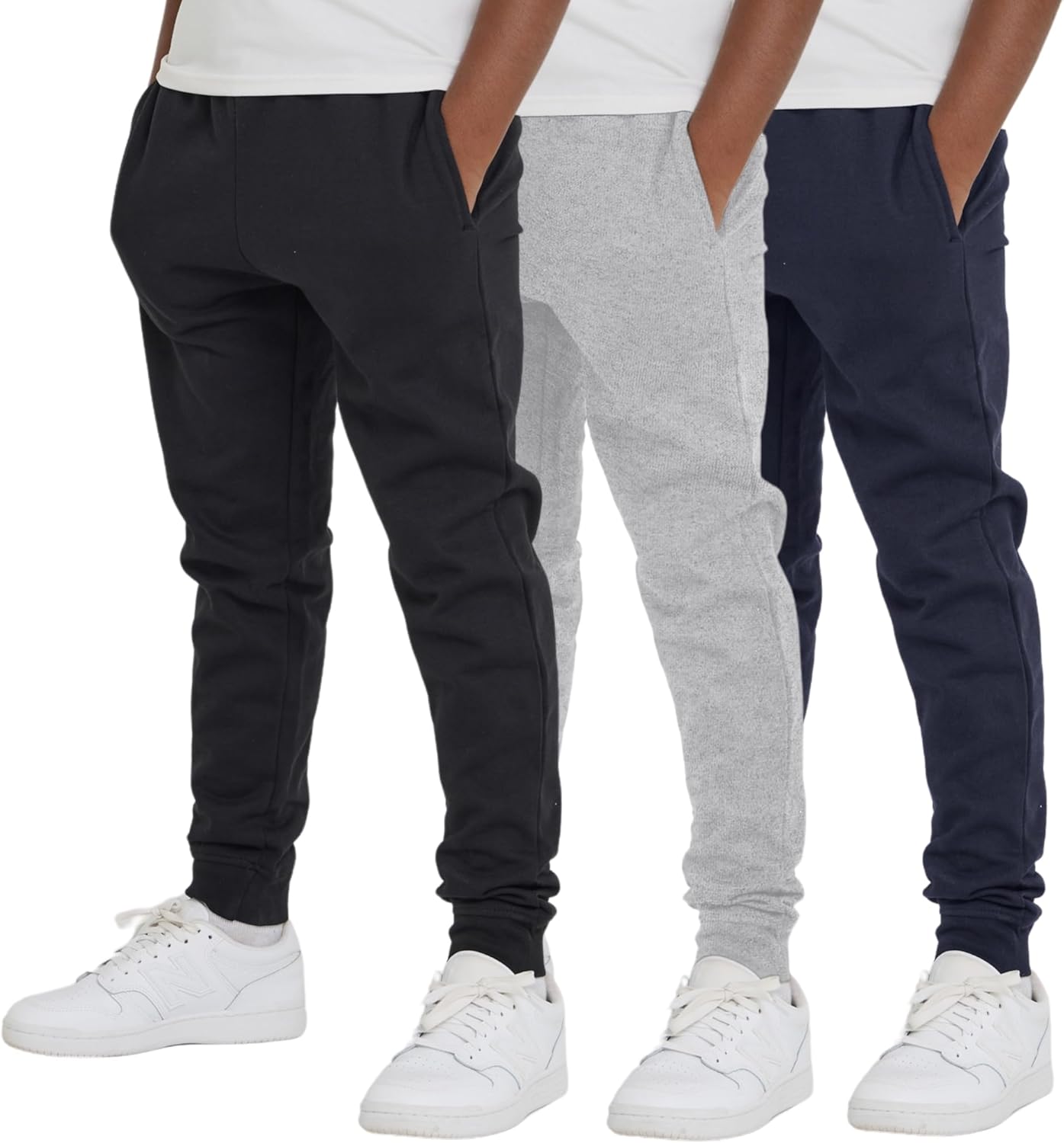 Ultra Performance Boys Sweatpants 3 Pack for Active Kids