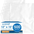 Spartan Industrial 12 X 15 Heavy Duty Clear Plastic Bags 500 Count
