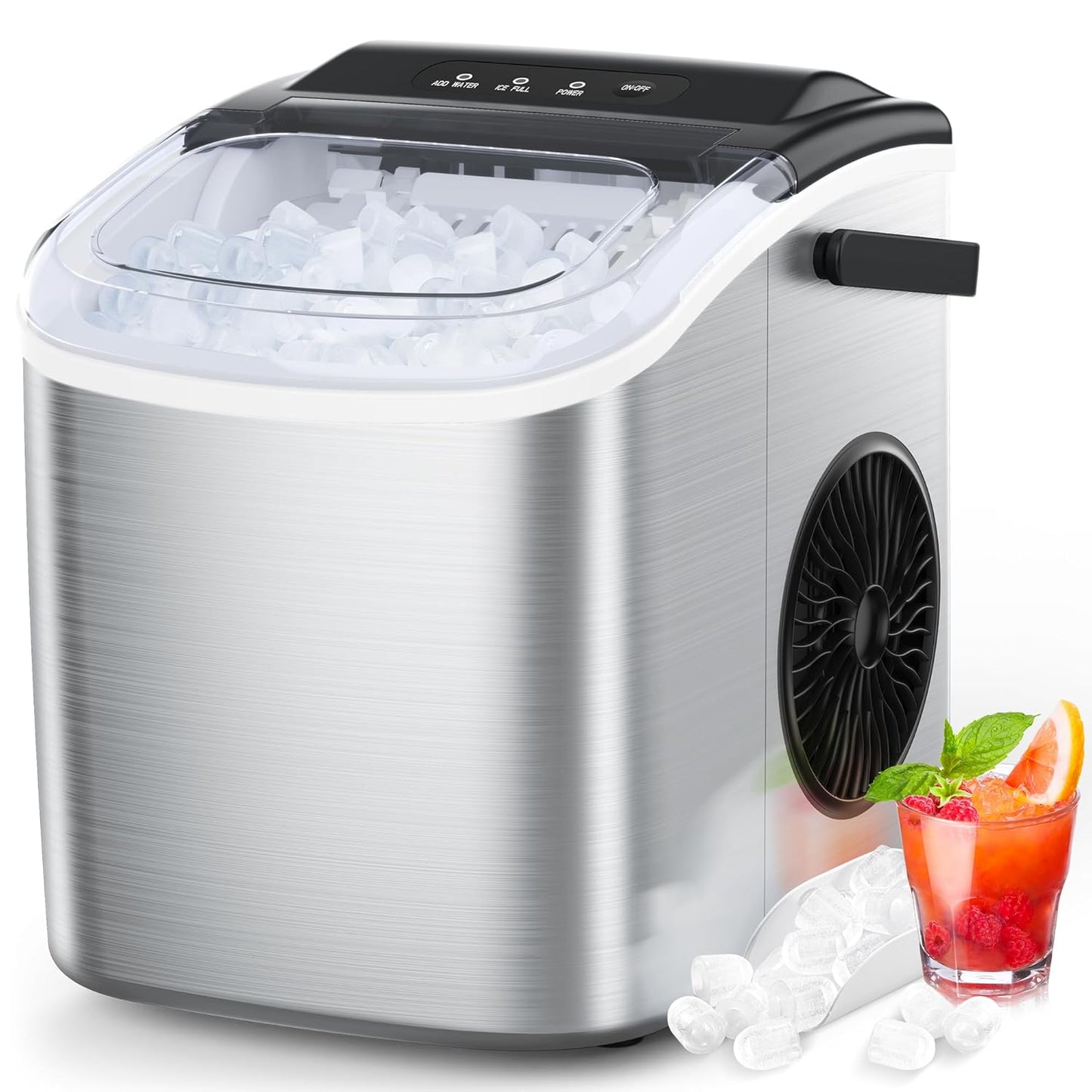 Efficient Self-Cleaning Ice Maker - 26.5lbs/24Hrs