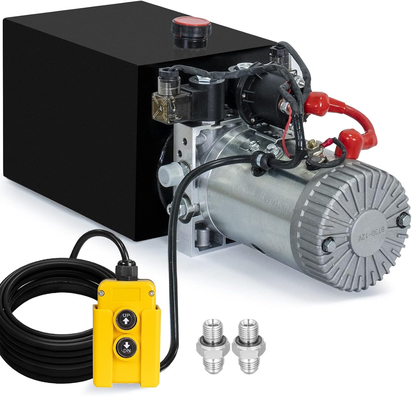 DC HOUSE 4 Quart 12V Electric Hydraulic Pump for Dump Trucks