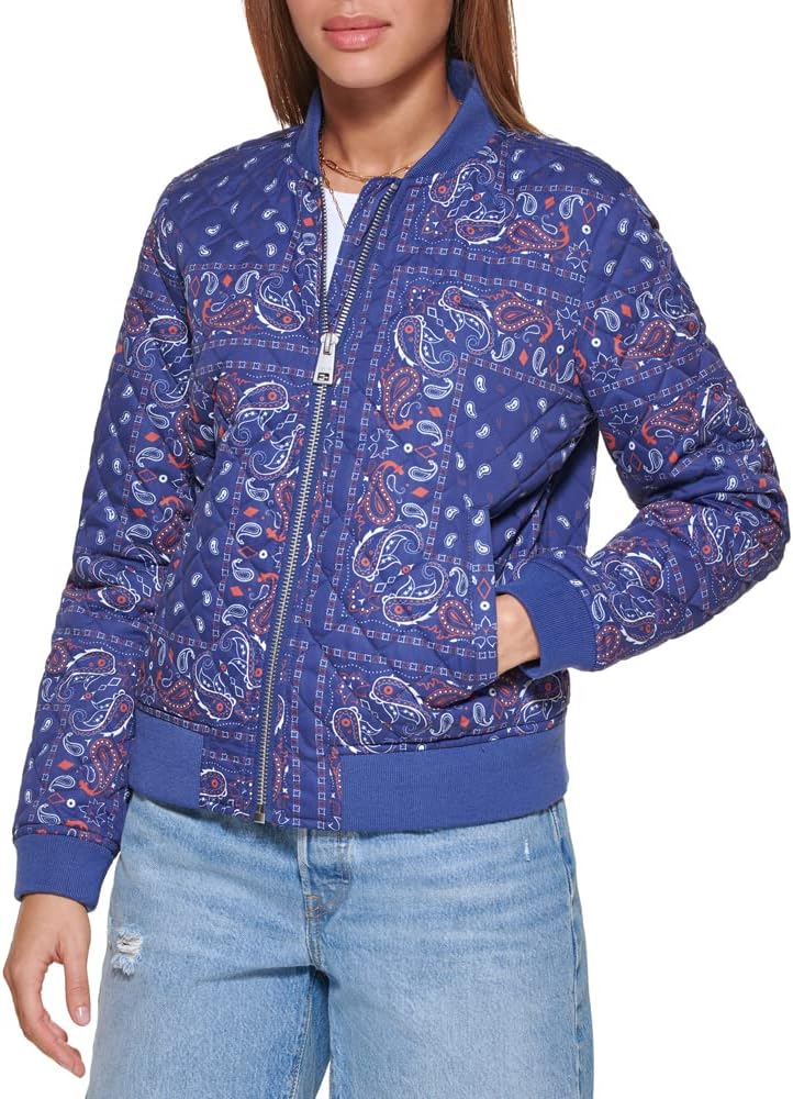 Levi's Women's Diamond Quilted Bomber Jacket for Trendy Style