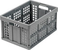 Clax crate folding box basket 48 qt grey - Compact, sturdy storage