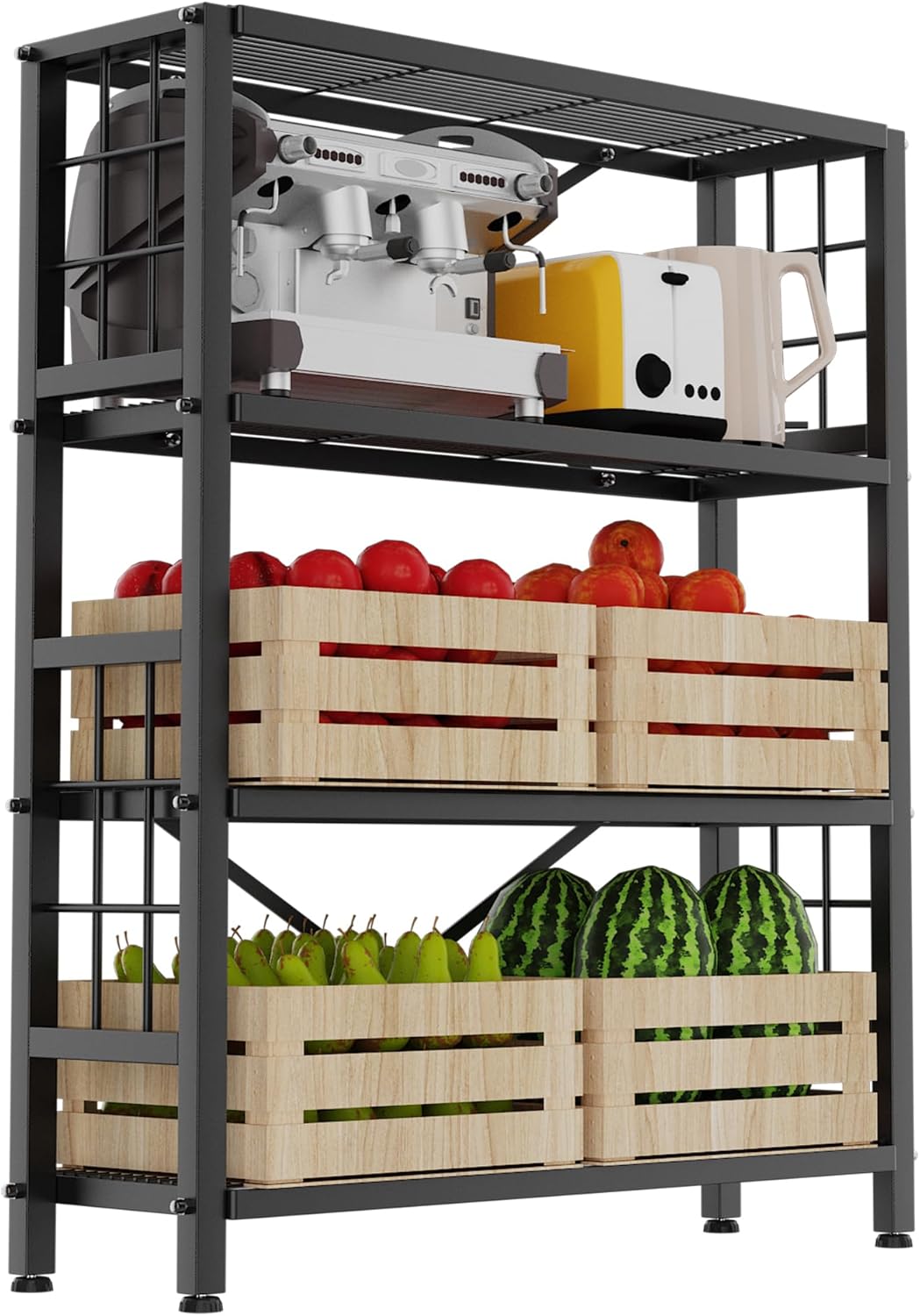 Heavy-Duty 4-Wire Shelf for Garage and Kitchen Organization