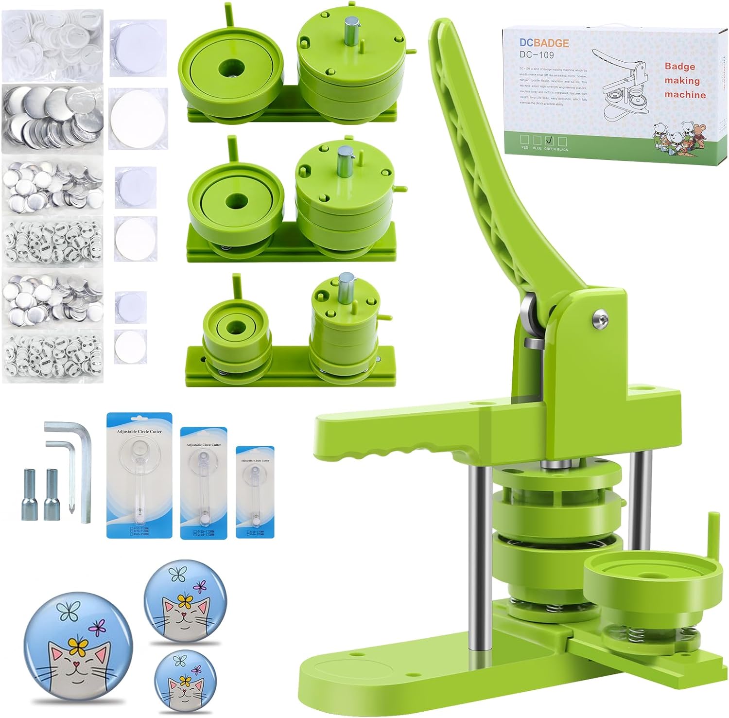 Button Maker Machine for DIY Pins, Multiple Sizes Included