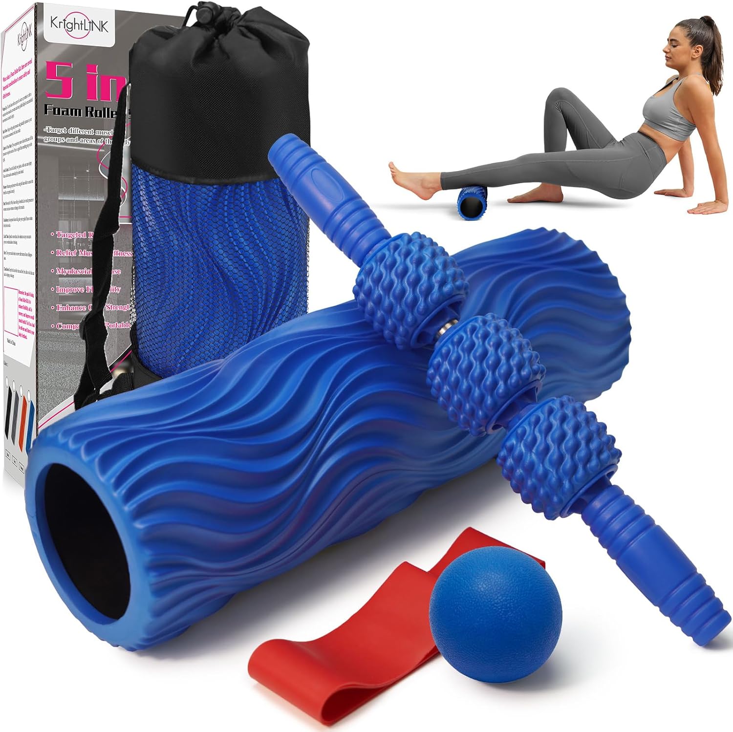 5-in-1 Foam Roller Set for Deep Muscle Massage and Recovery
