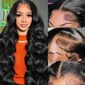 30 in Body Wave Lace Front Wig 13x6 HD Lace Frontal - Natural Black