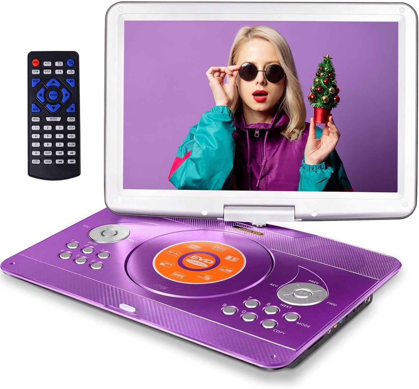 16.9 Portable DVD Player with 14.1 Large Swivel HD Screen