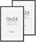 Fun Memories 16x24 Oak Wood Picture Frame Set of 2 for Home