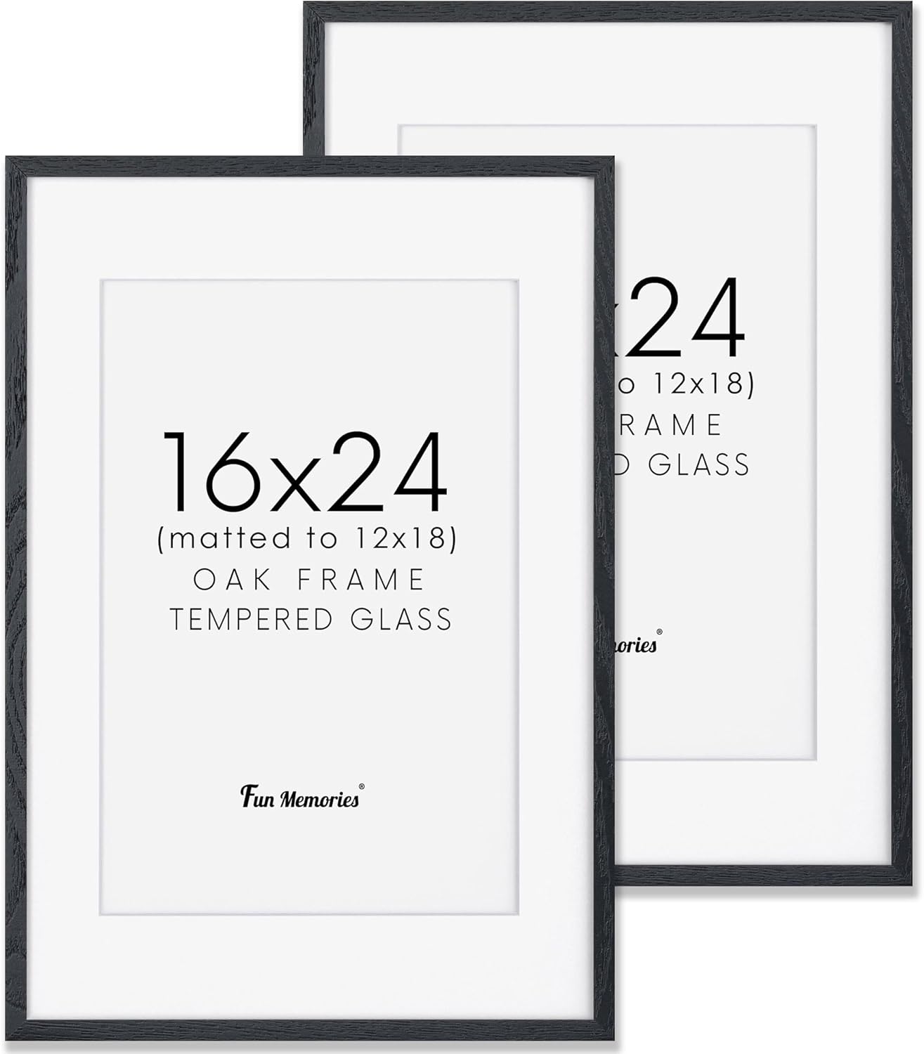 Fun Memories 16x24 Oak Wood Picture Frame Set of 2 for Home