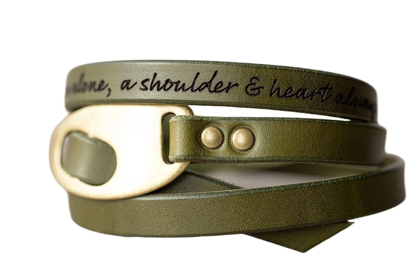 Leather Wrap Bracelet Custom Engraved Handmade Jewelry Gift