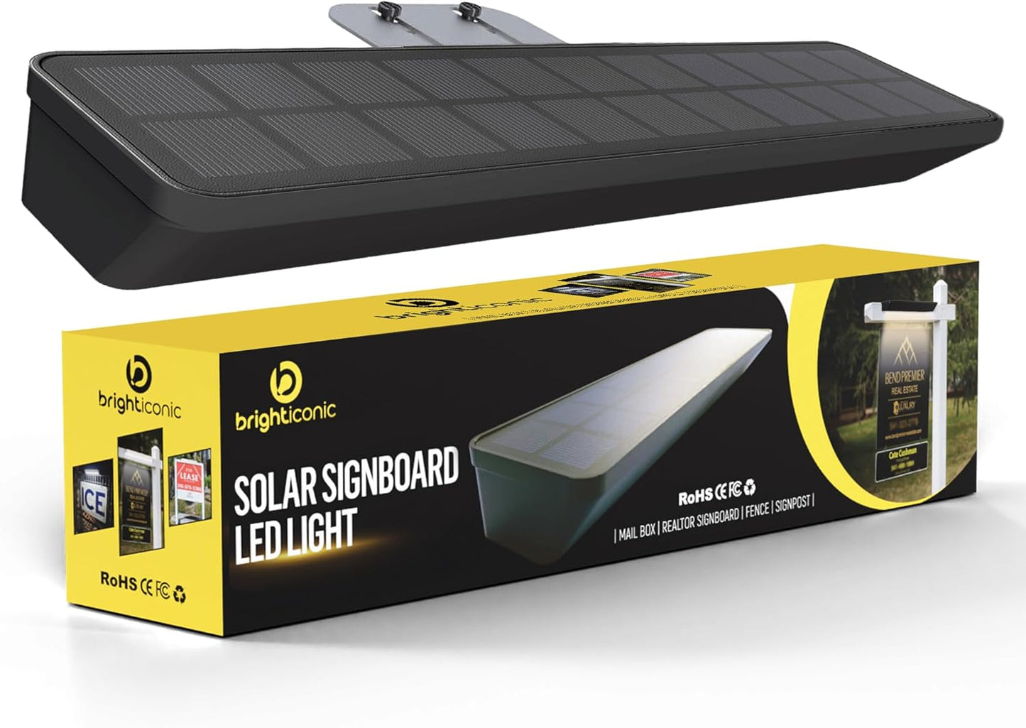 Brighticonics Solar Address Sign Light for Easy Outdoor Visibility