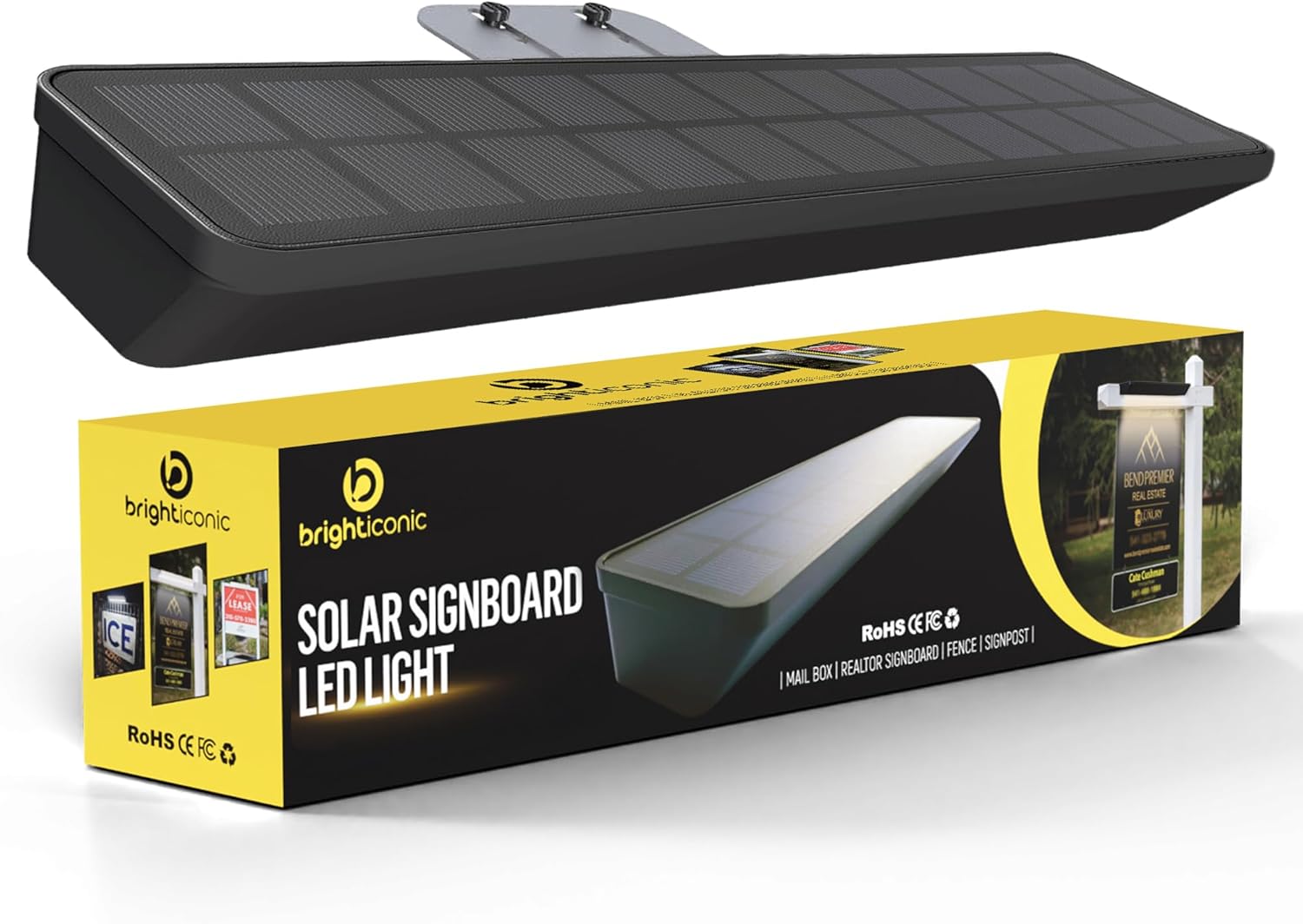Brighticonics Solar Address Sign Light for Easy Outdoor Visibility