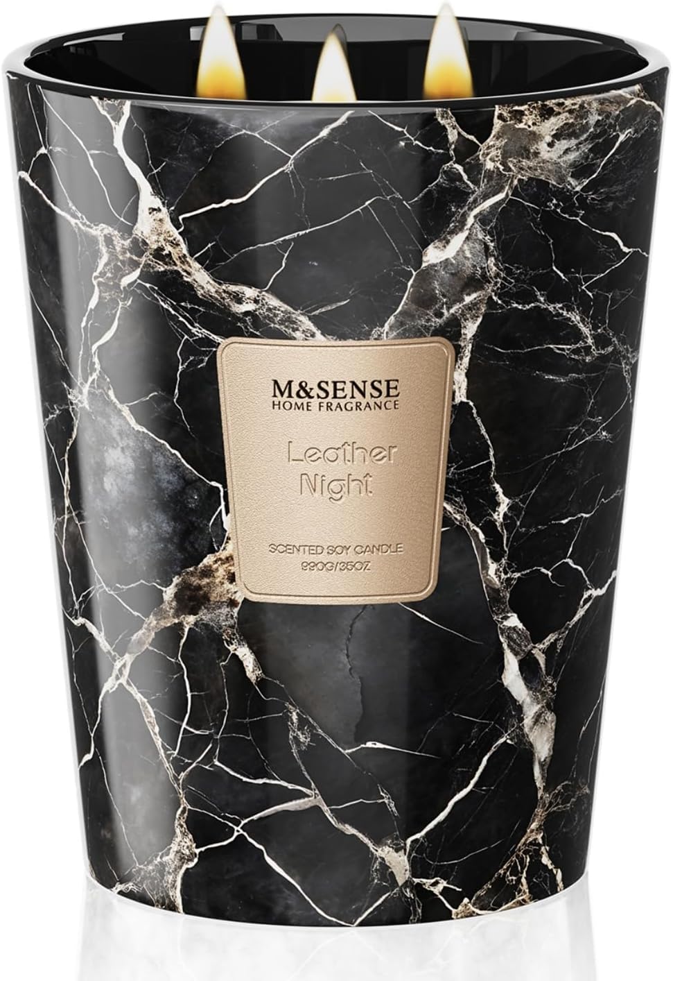 M&SENSE LeatherNight Scented Candles for Home Relaxation