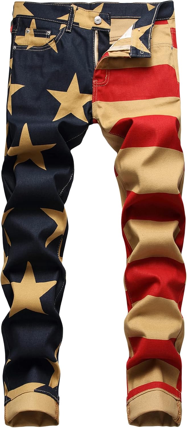 Enrica Men's Casual Printed Jeans for Trendy Street Style