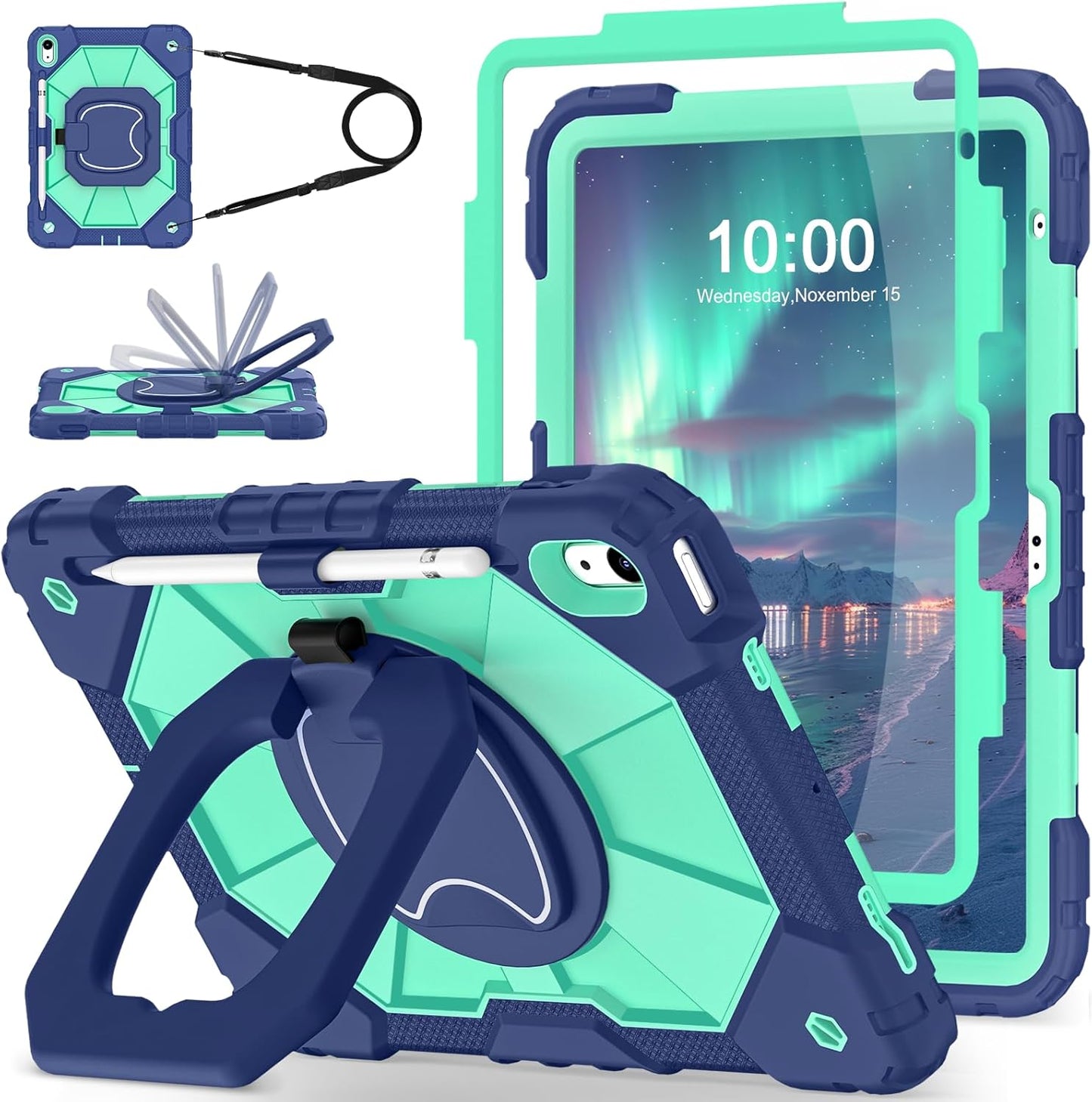 WESOROL Case for iPad 11th 10th Gen with Rotating Stand