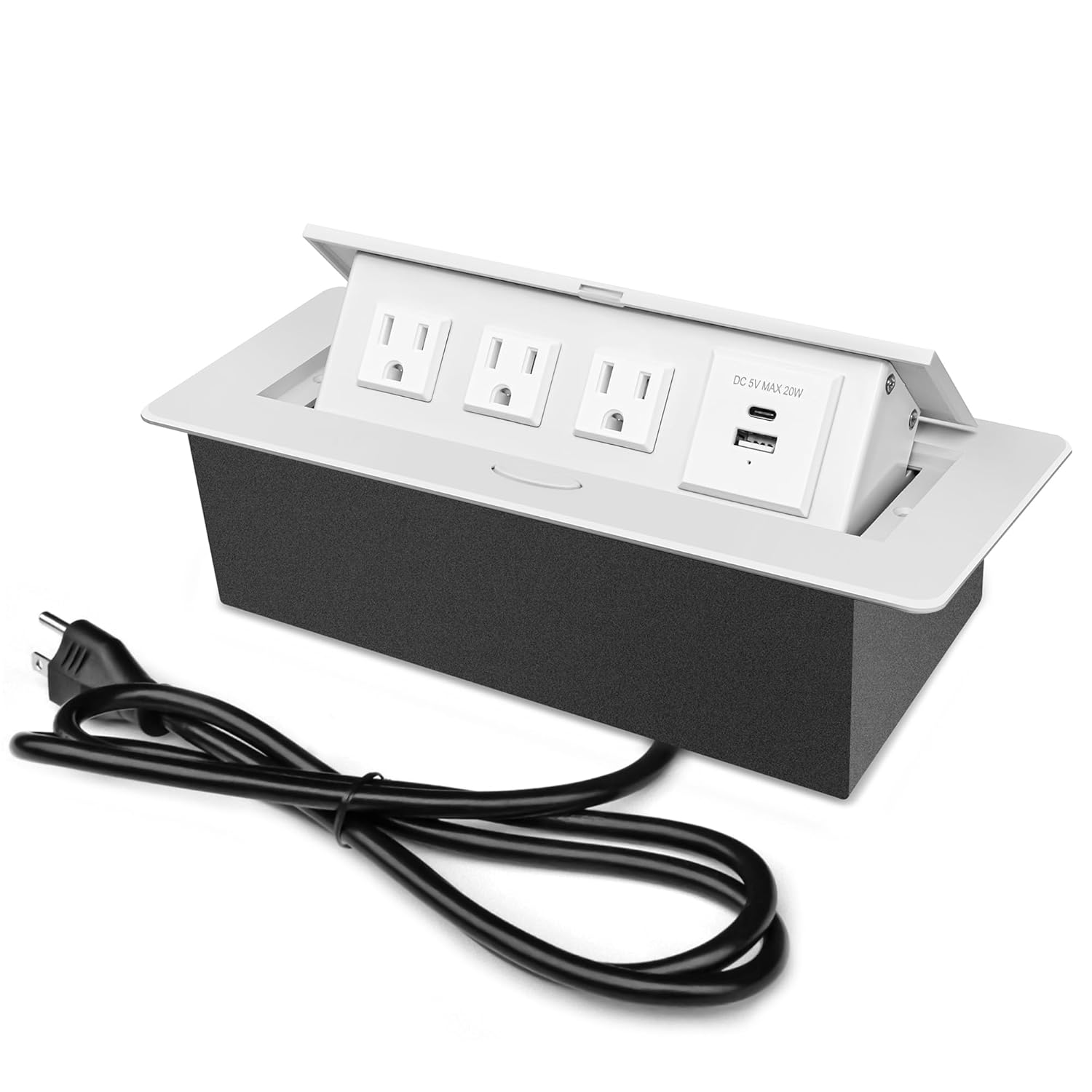 Power Hub for Conference Table with Fast Charging and Outlets