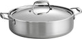 Tri-Ply Clad 6-Quart Braiser Pan with Lid - Even Heat for Families