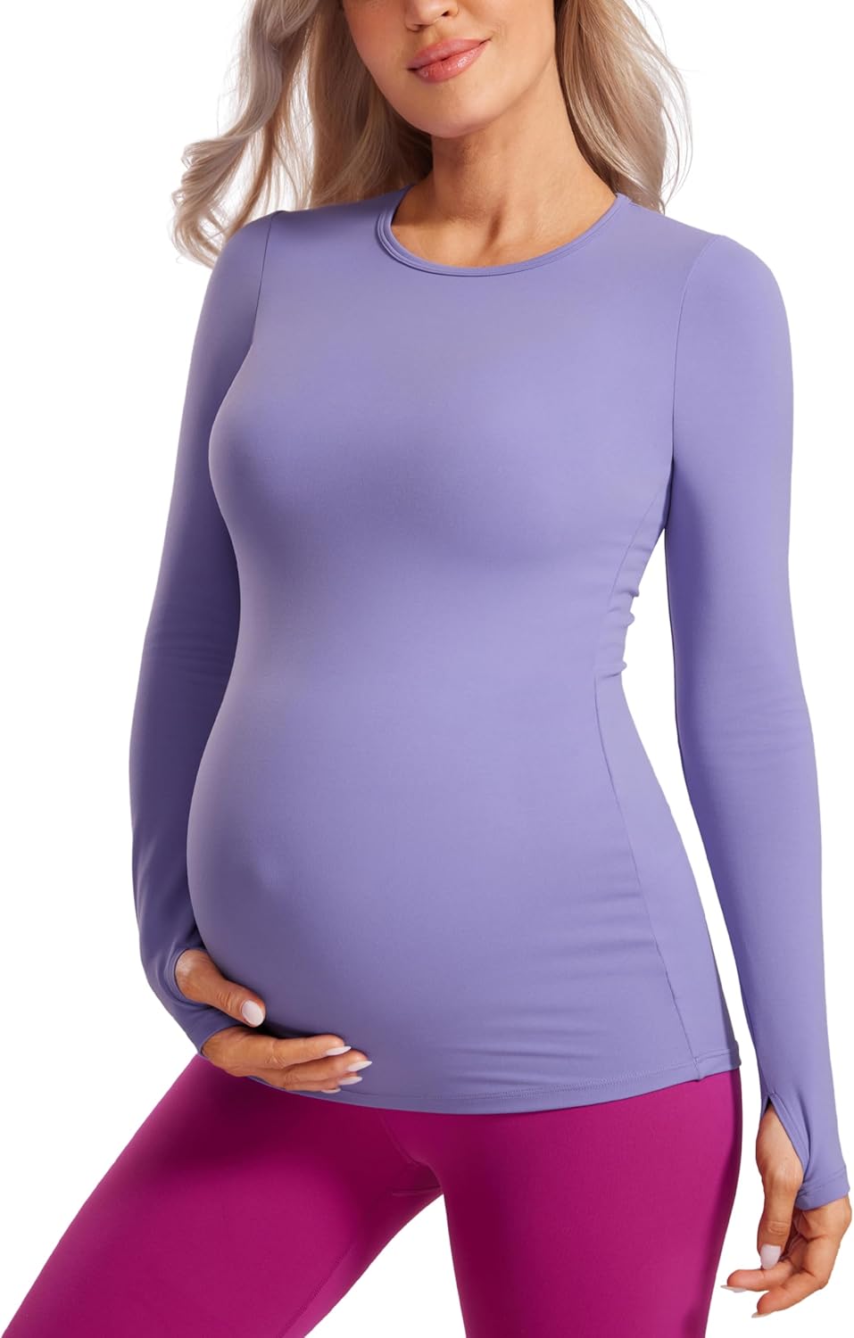 CRZ YOGA Butterluxe Maternity Crewneck Long Sleeve Shirts Review