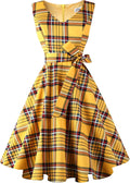 Dressever Women's 50s 60s Vintage Sleeveless Cocktail Dress Clothing