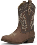 Kids Cowboy Boots Western Round Toe Cowgirl Boots - Comfortable Fit