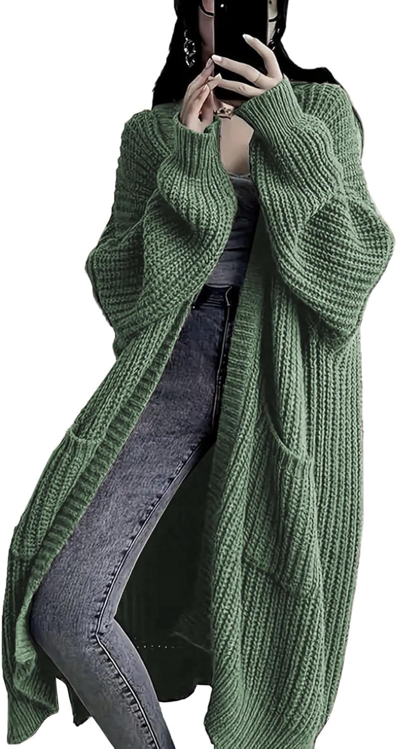 Womens Long Cardigan Sweaters Open Front Oversized Duster