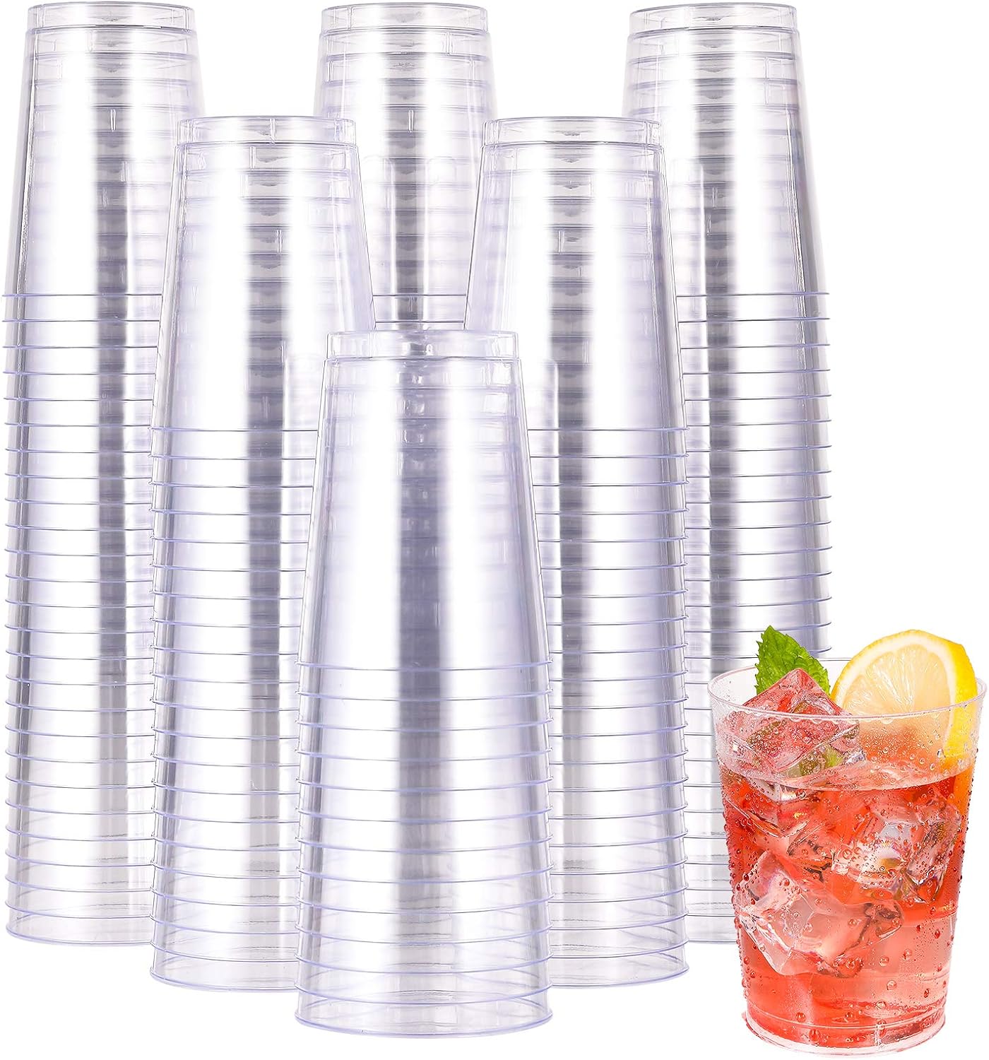 10 oz Clear Disposable Plastic Cups for Parties and Events
