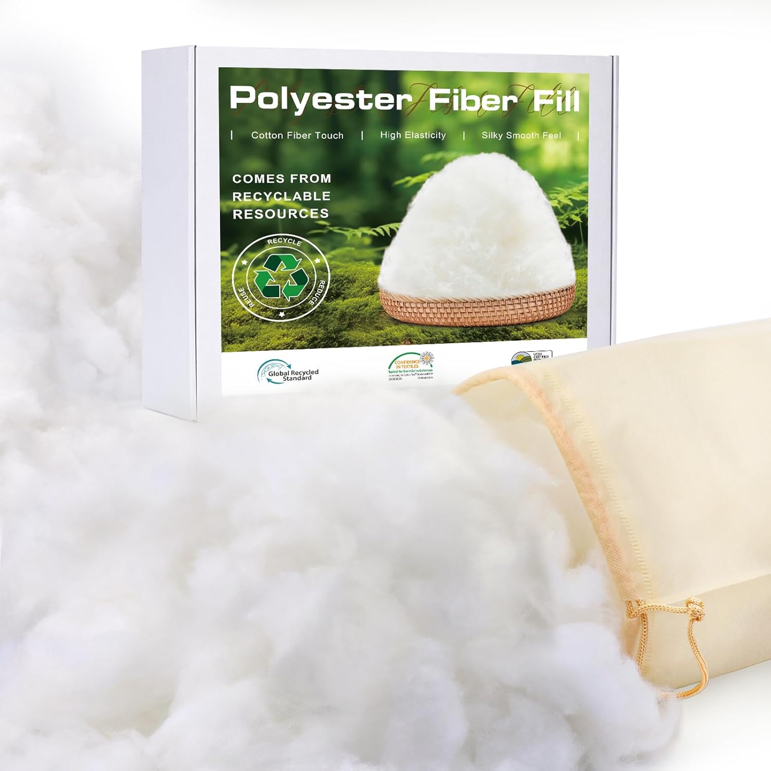 Premium Polyester Fiber Fill for Stuffed Animals and Crafts