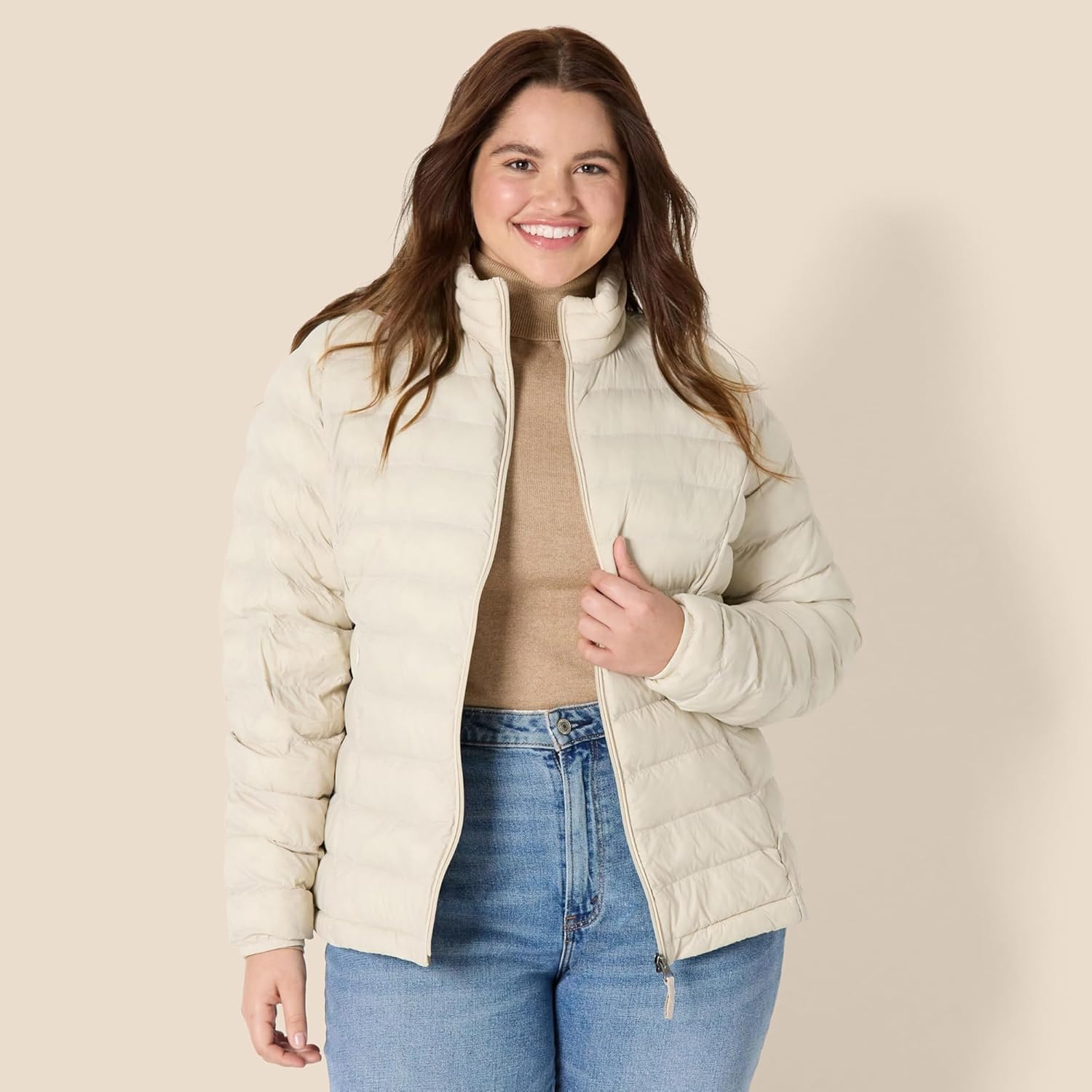 Lightweight Long-Sleeve Water-Resistant Packable Puffer Jacket