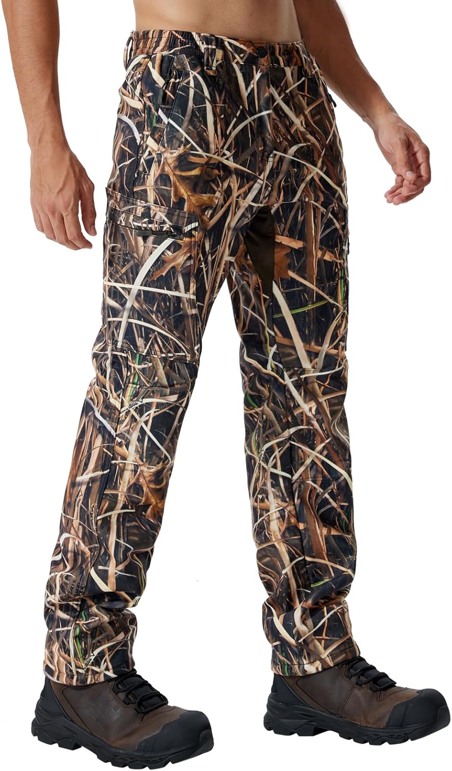 LOOGU Men's Camo Hunting Pants - Windproof and Water-Resistant