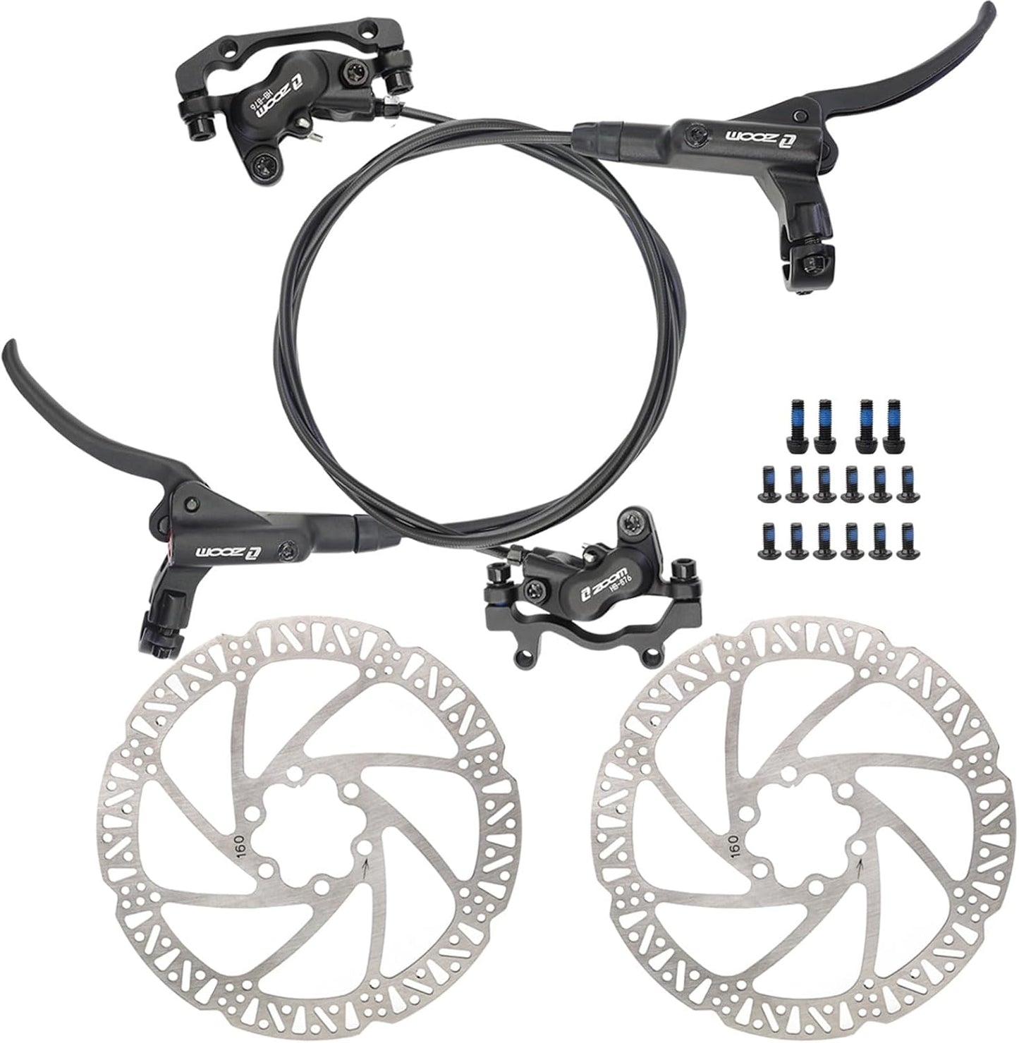 Zoom HB876 Hydraulic Disc Brakes Set for Mountain and Road Bikes