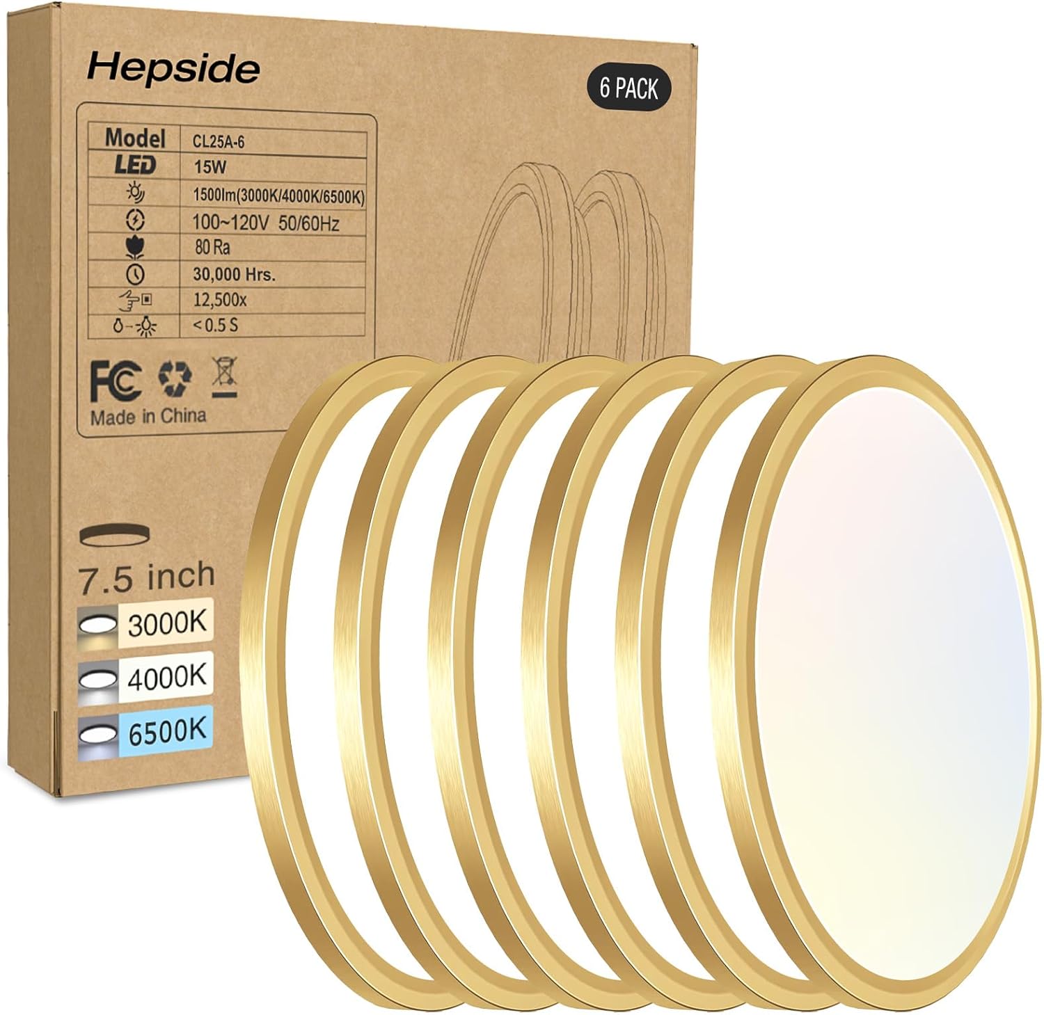 6PACK LED Flush Mount Ceiling Light for Modern Home Use