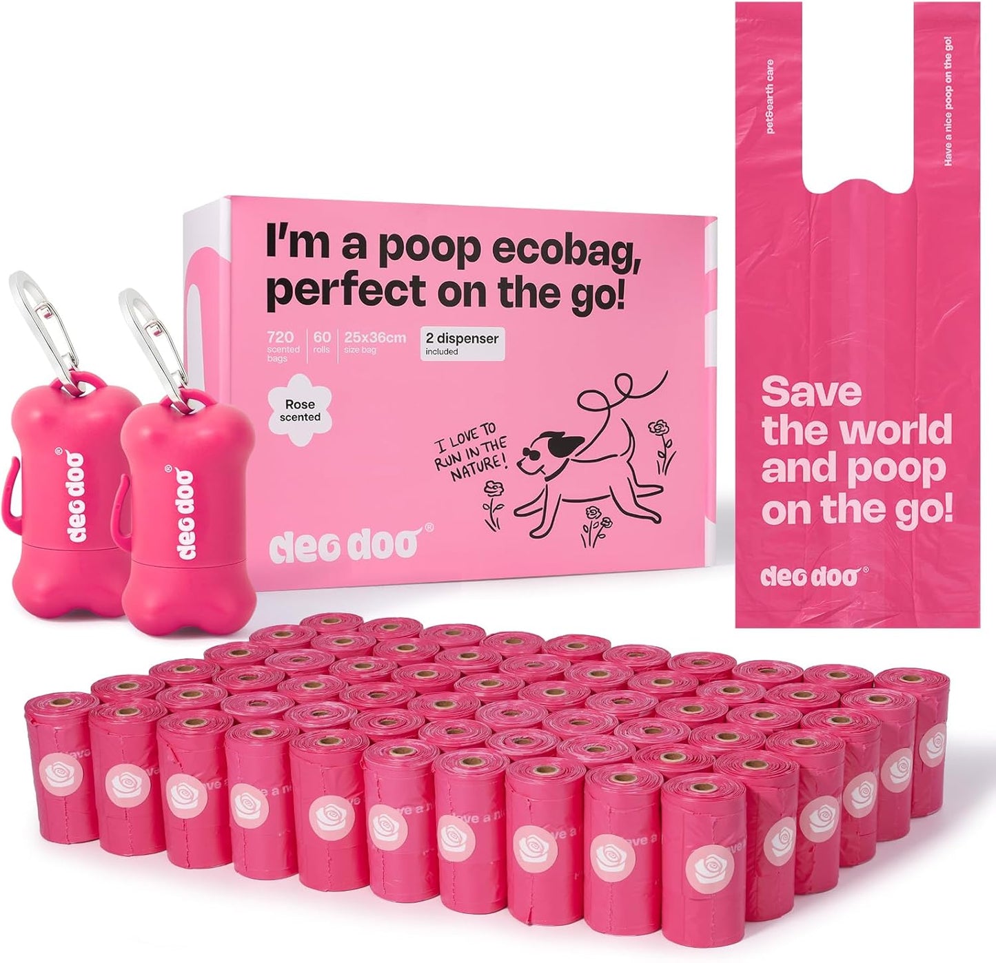 Dog Poop Bags with Handles - 720 Counts Leak Proof and Thick