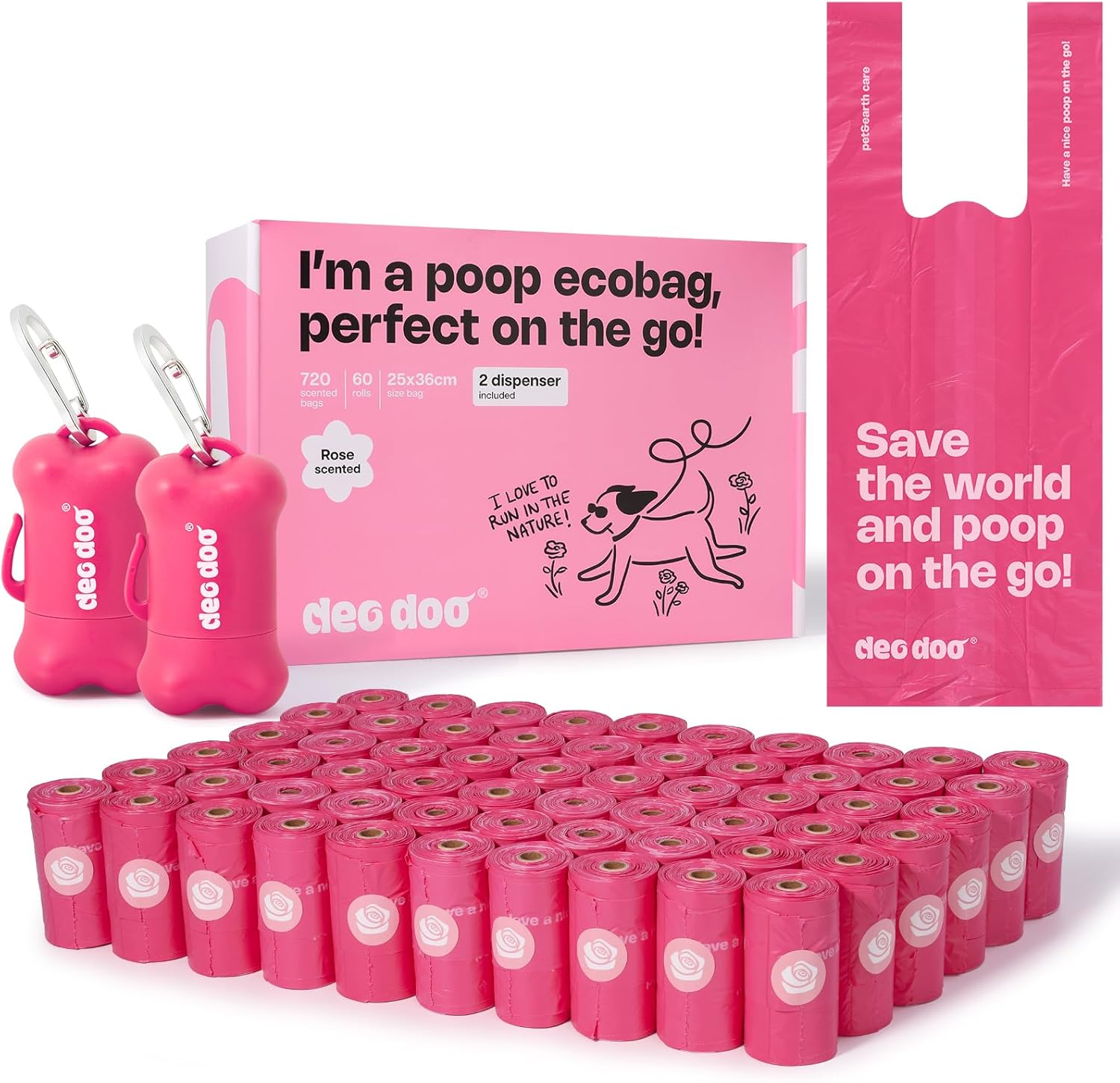 Dog Poop Bags with Handles - 720 Counts Leak Proof and Thick