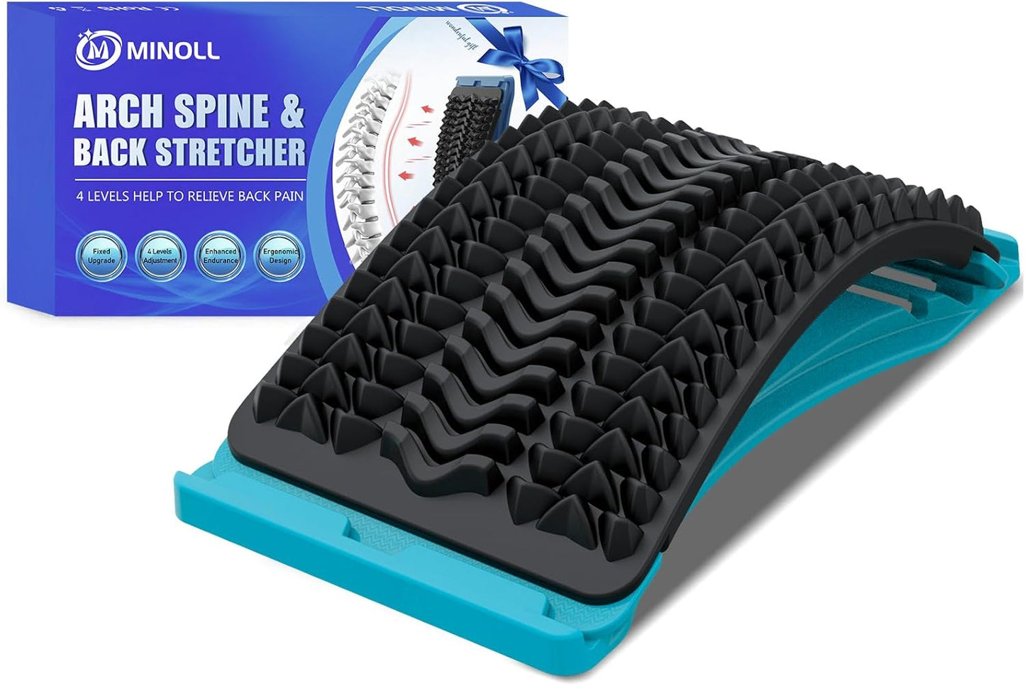 Back Stretcher for Lower Back Pain Relief - Adjustable Lumbar Device