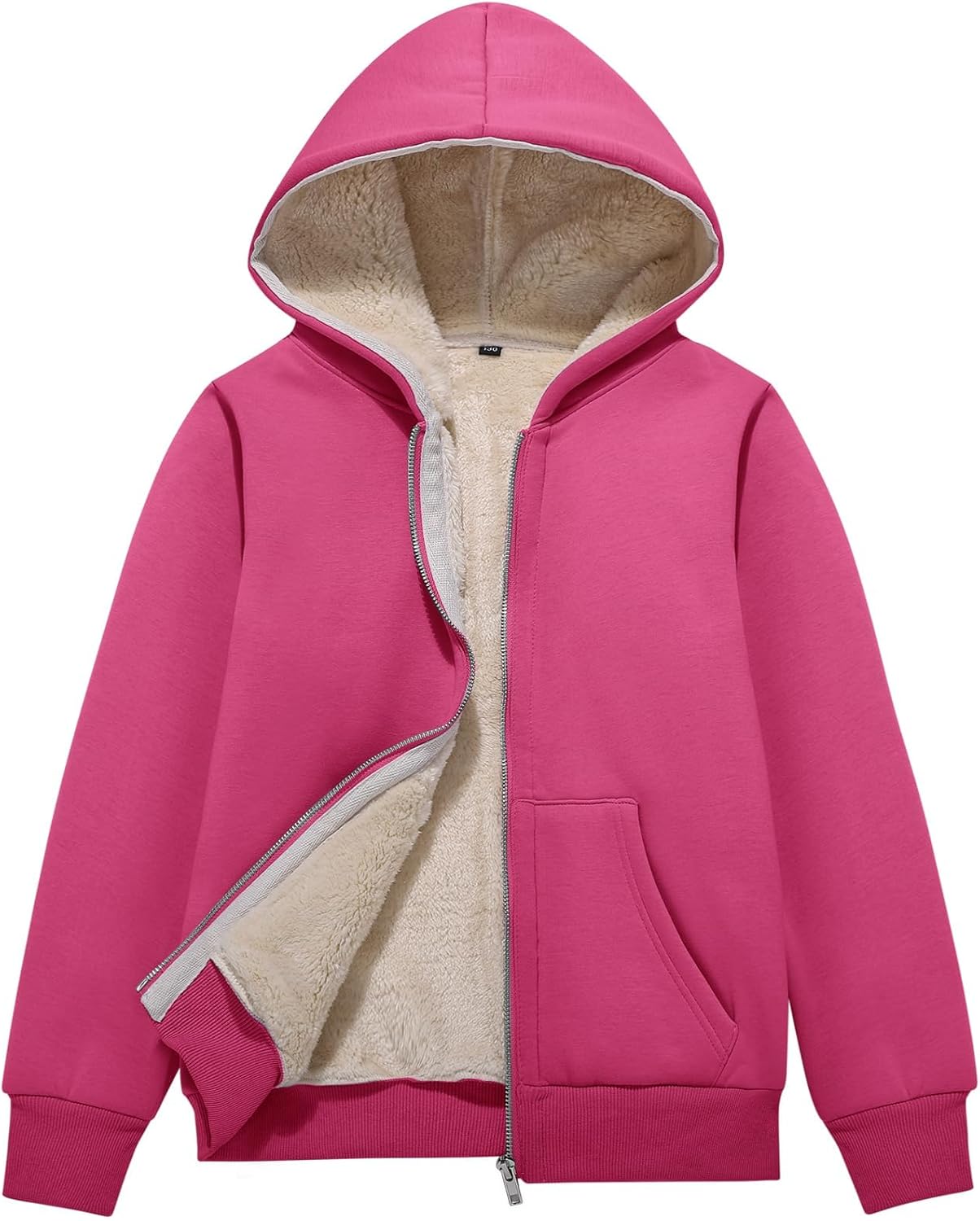Flygo Unisex Boys Girls Fleece Jacket Hoodie for Winter Wear