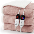 Heated Blanket Electric Blanket Queen Waffle - Safe Fast Heating