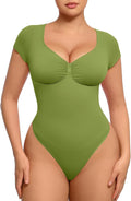 FeelinGirl Short Sleeve Bodysuit for Women - Tummy Control Seamless