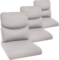 Outdoor Chair Cushions 3 Pack - Thick Comfortable Patio Seat and Back
