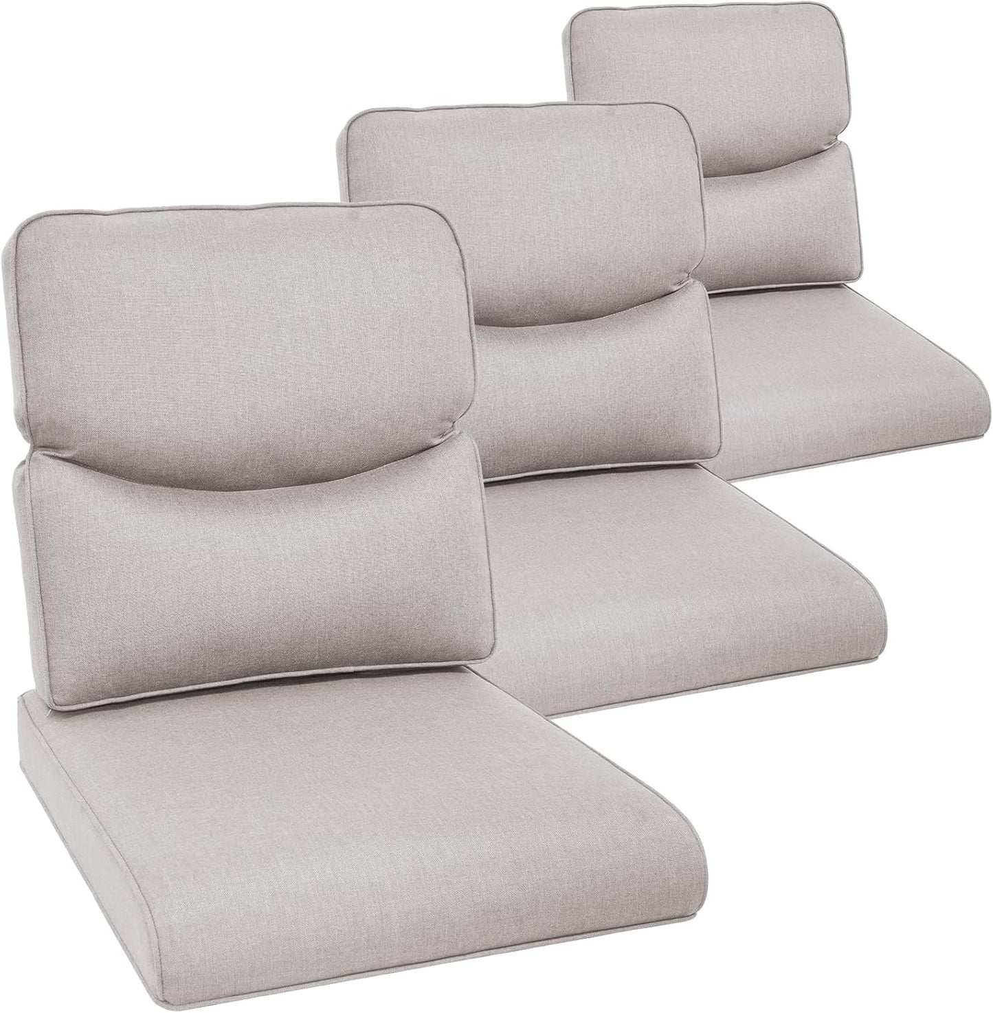 Outdoor Chair Cushions 3 Packs for High Back Patio Comfort